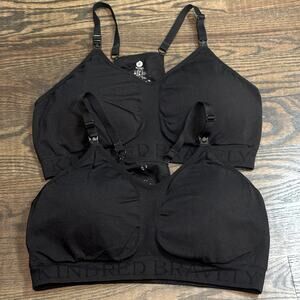 Kindred Bravely Hands Free Pumping Nursing Sports Bra XXL Black Set of 2